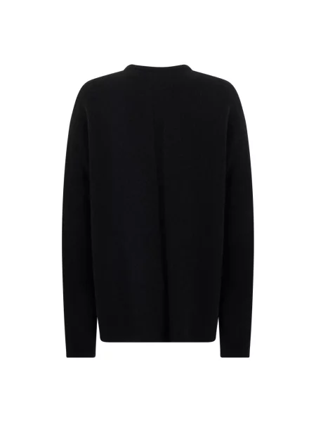 Sweter Rick Owens wełniany z okrągłym dekoltem czarny