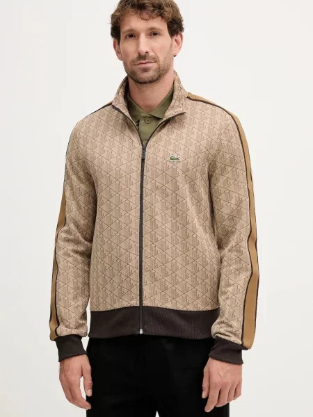 Lacoste bluza wzorzysta beżowy