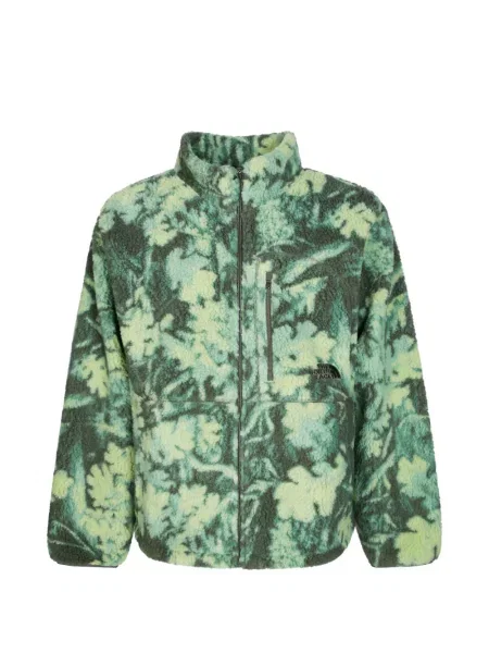 Geacă The North Face cu model floral cu imagine verde