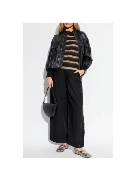 Sweter Allsaints wełniany brązowy