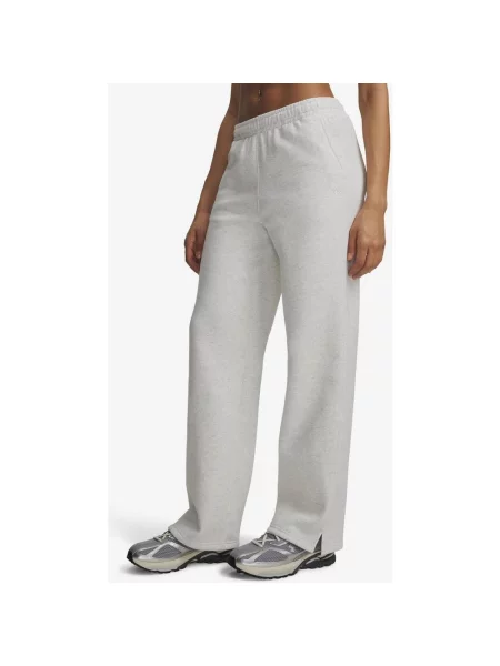 Długie spodnie Under Armour Rival Fleece szary jasny XS białe