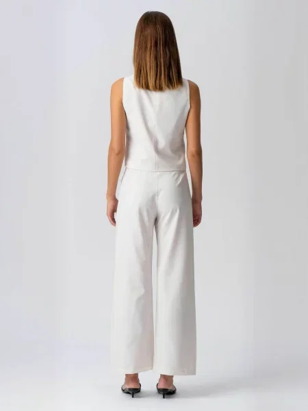 TEESHOPPEN Pantaloni Lilly alb