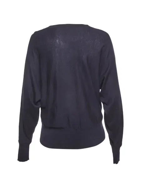 Pulover Max Mara cu decolteu rotund albastru