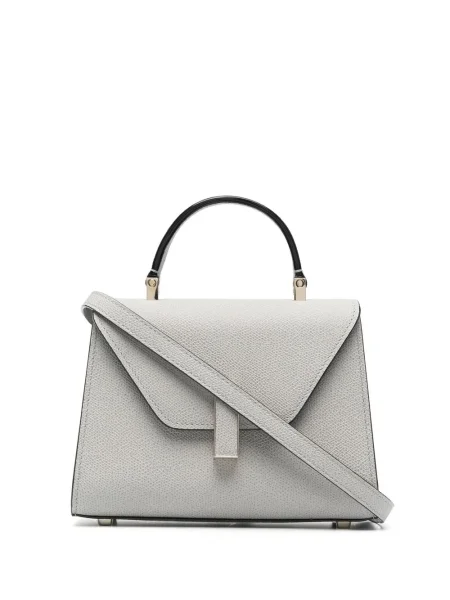 Geanta crossbody Valextra din piele gri