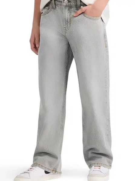 Levi's дънки свободни за деца BAGGY JEANS сиво