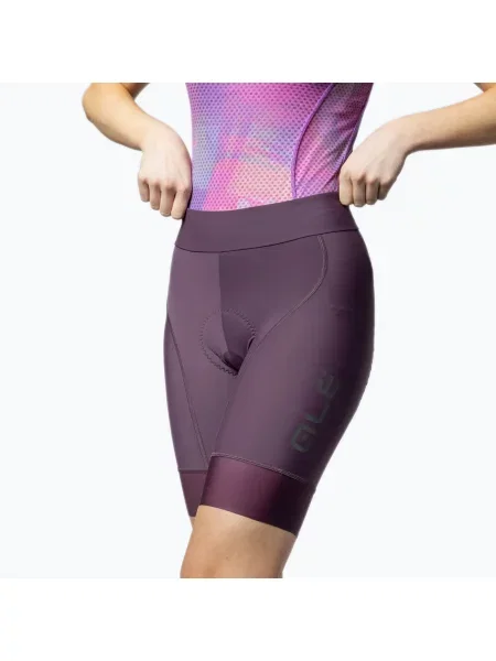 Pantaloni scurți de ciclism pentru femei Alé Magic Colour bordeaux