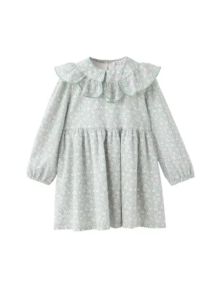 MANGO KIDS Rochie MIMIBG pielii / verde alb