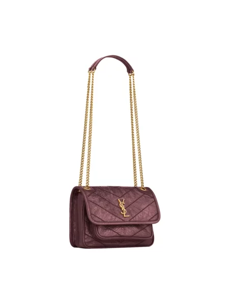 Torebka Saint Laurent skórzana czerwona