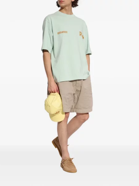 Tricou Dsquared2 cu broderie verde