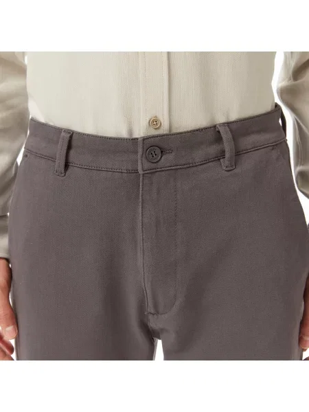 Lacoste Spodnie Regular Fit Ciemnoszare szary
