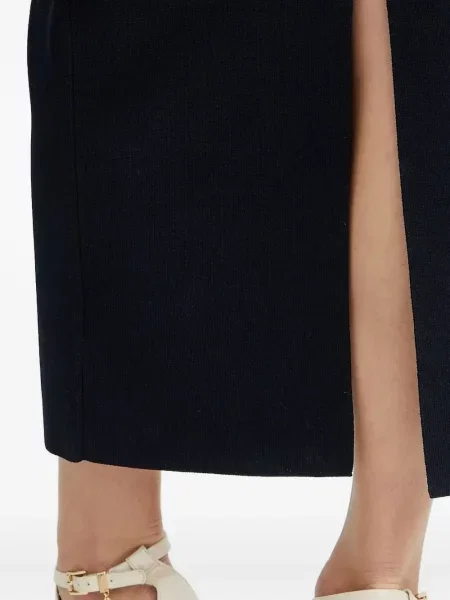 Rochie mini Michael Michael Kors din piele până la genunchi de costum alb