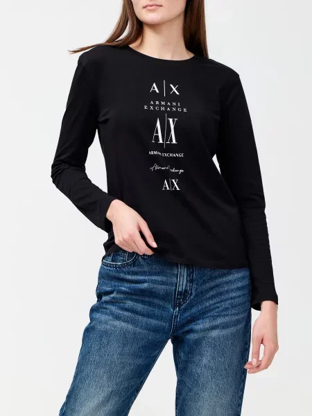 Лонгслів Armani Exchange чорний
