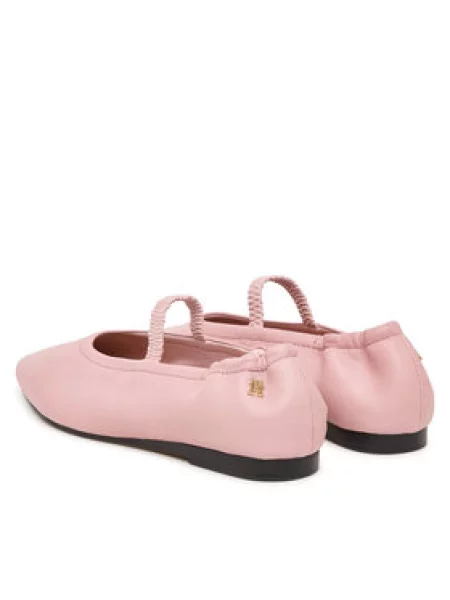 Balerinke Tommy Hilfiger Soft Leather Ellastic Ballerina ružičasta