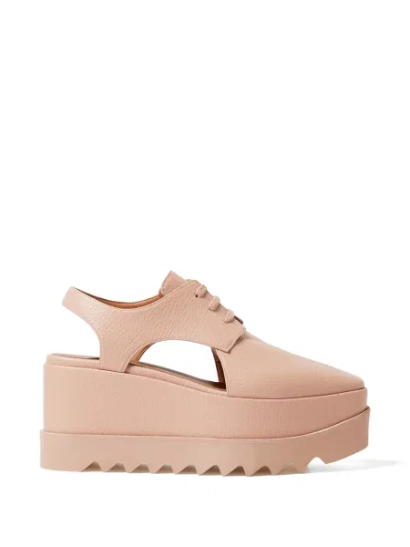 Pantofi derby Stella Mccartney cu pană roz