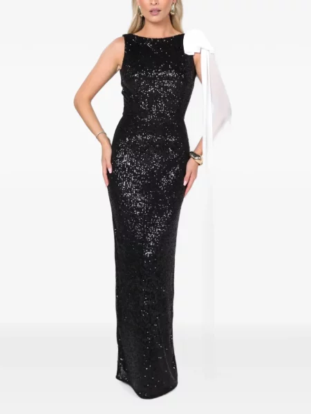 Rochie maxi Roserry cu paiete negru