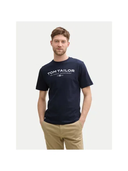 TOM TAILOR Majica mornarska / bela modra
