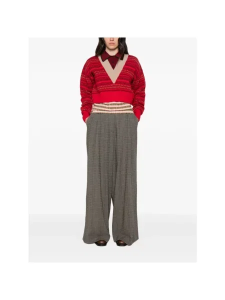 Spodnie Dries Van Noten wełniane szare