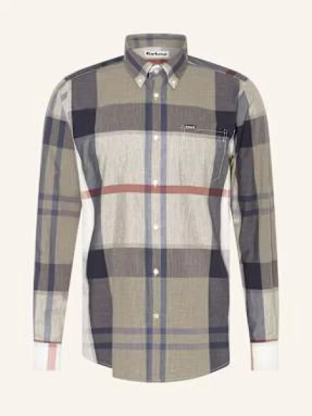 Barbour Košile Harris Tailored Fit černošedá/ tmavě modrá béžová