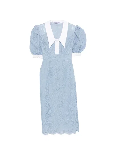 Rochie midi Rowen Rose din dantelă până la genunchi de costum albastru