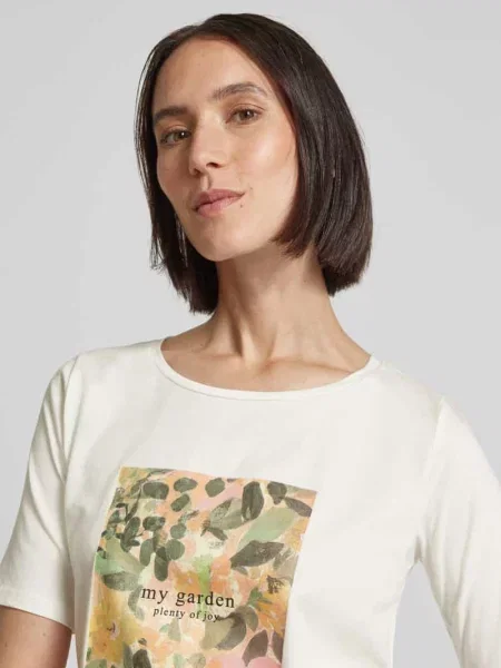 T-shirt z nadrukowanym motywem More & More biała