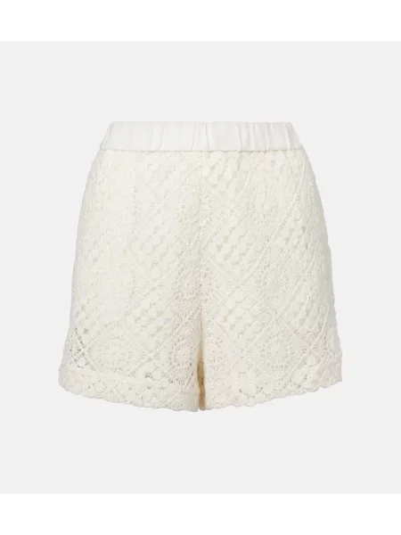 Pantaloni scurți Sir cu talie înaltă alb