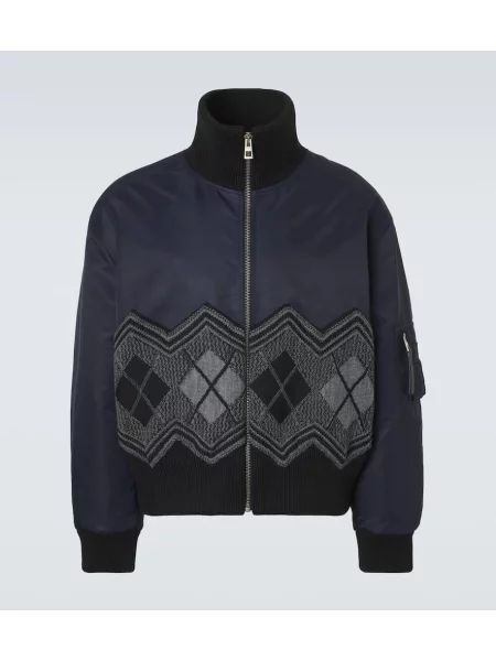 Аргайл яке Loewe кепър синьо