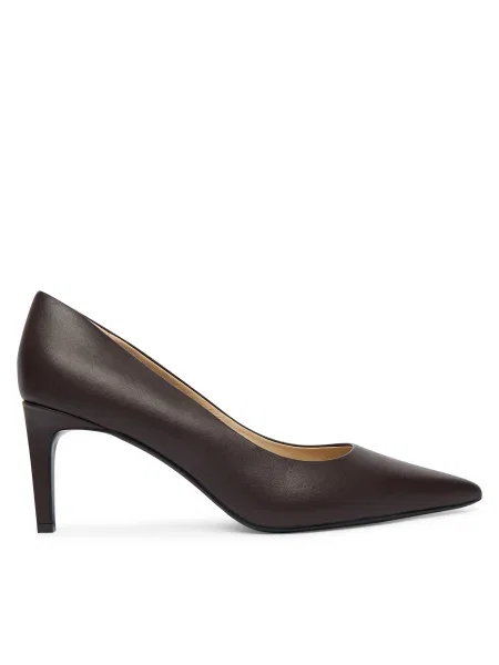 Кожени обувки с тънък Calvin Klein ESS STILETTO 70 бордо черно