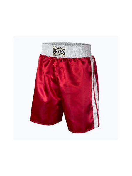 Боксерські шорти Cleto Reyes Satin Boxing червоні/білі білі