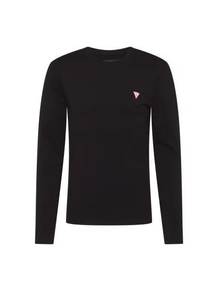 GUESS Póló tűzpiros fehér fekete