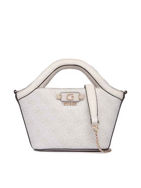 Τσάντα Guess Lindsey Mini Κρεμ
