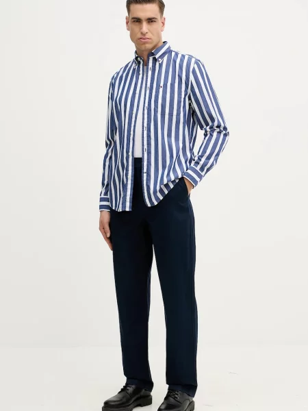 Tommy Hilfiger koszula regular z kołnierzykiem button-down granatowy