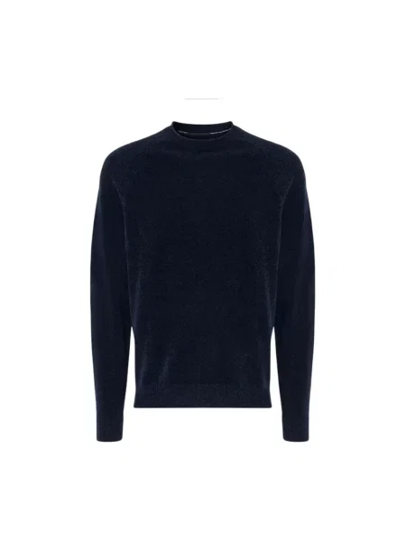 Dzianinowy sweter Rrd niebieski