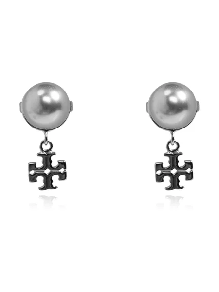 Kolczyki Tory Burch szare