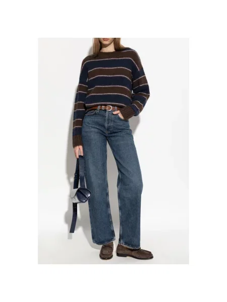 Sweter Samsoe Samsoe brązowy