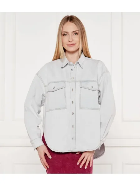 One Teaspoon De blugi cămașă Smiley Daria | Relaxed fit albastru