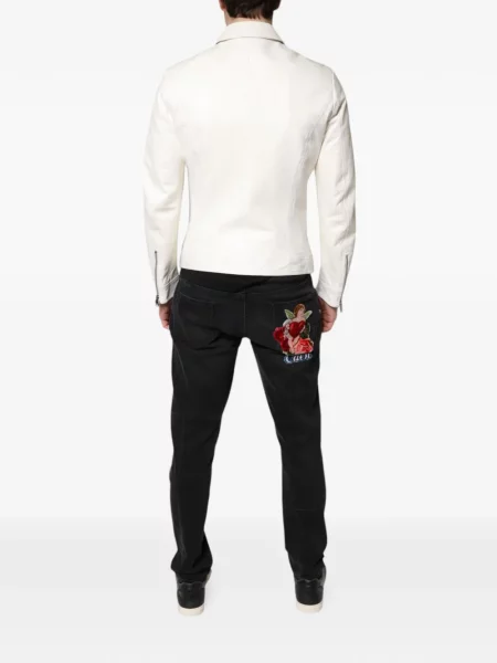 Gulerat geacă Dolce & Gabbana alb