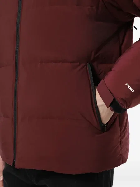 Geacă cu puf The North Face cu glugă roșu
