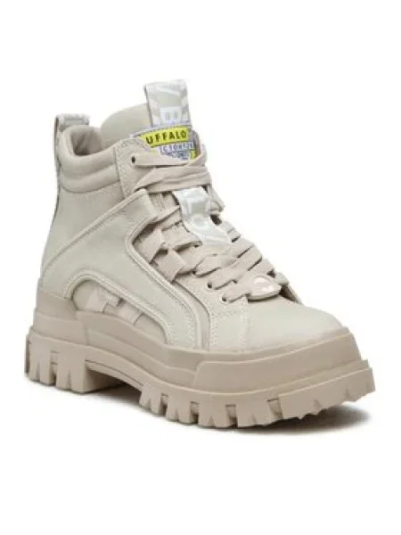 Buffalo Bocanci femei transparent cu platformă bej
