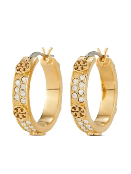 Cercei Tory Burch de cristal auriu