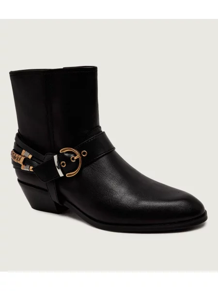 Pinko De piele botine Jane 07 negru
