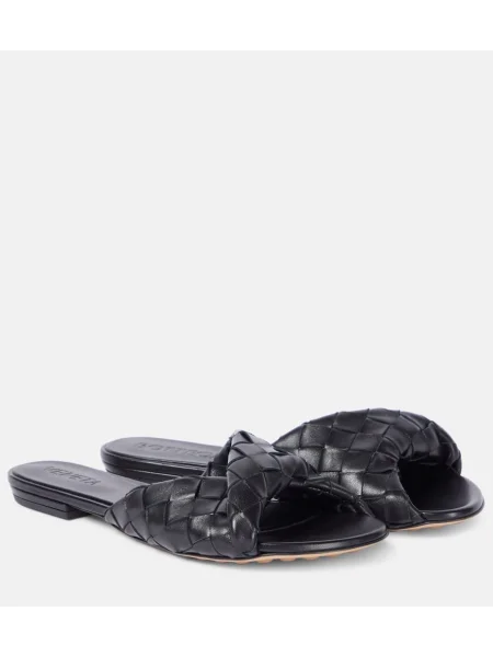 Sandale Bottega Veneta din piele negru