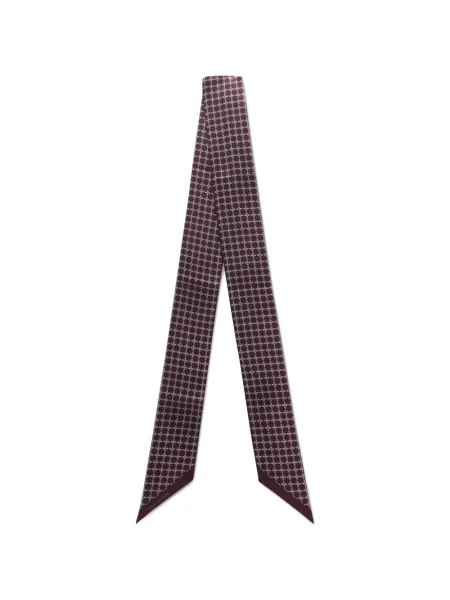 Fular Tagliatore de mătase cu imagine cu imprimeu geometric violet