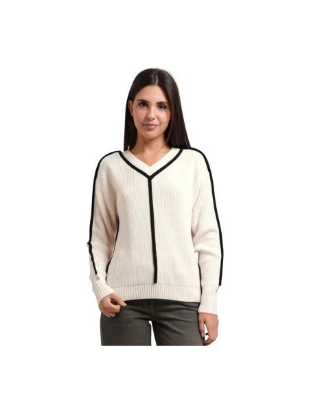 Sweter Patrizia Pepe wełniany biały