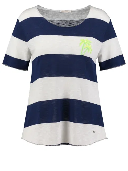 Key Largo Tricou South bleumarin / verde deschis alb