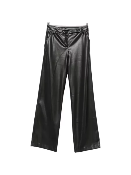Pantaloni Ermanno Firenze din piele negru