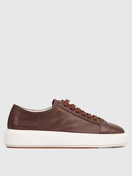 Шкіряні кеди Santoni коричневі