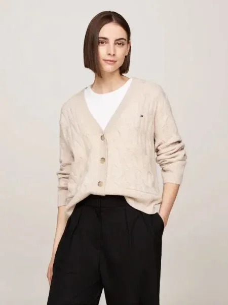Tommy Hilfiger De lână cardigan bej
