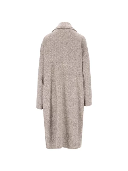 Palton Dusan cu model herringbone maro