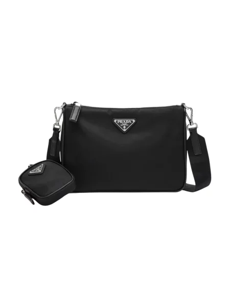 Torba crossbody Prada skórzana czarna