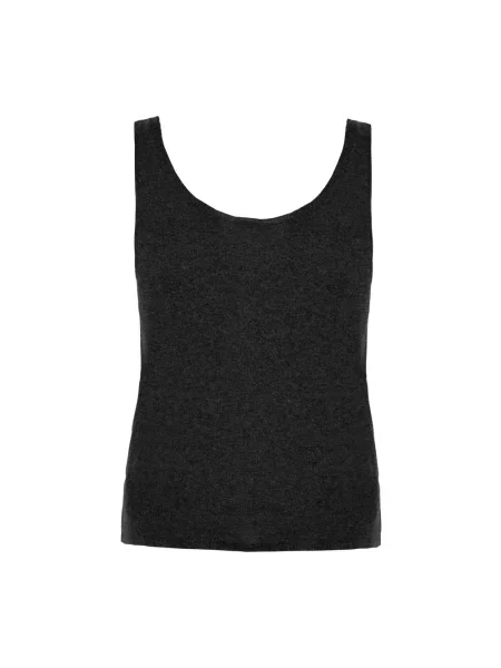 Dzianinowy top Saint Laurent na ramiączkach czarny